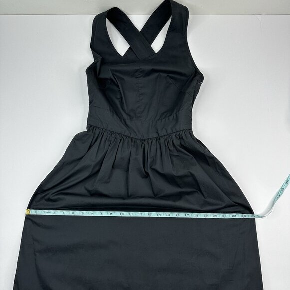 Everlane Women's Black The Clean Cotton Cross Back‎ Apron Dress 0/C32.25 - Picture 9 of 11